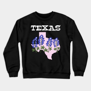 Texas Bluebonnets State Wildflower Crewneck Sweatshirt